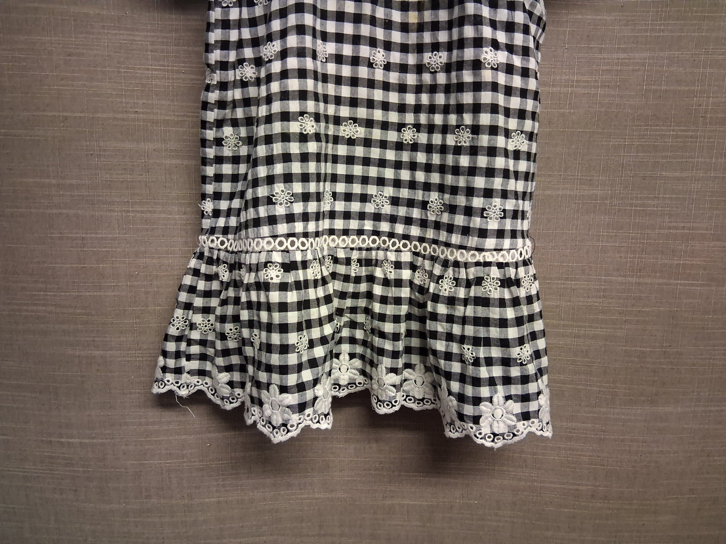 River Island Girls Black White Gingham Dress Age 3-4 Years