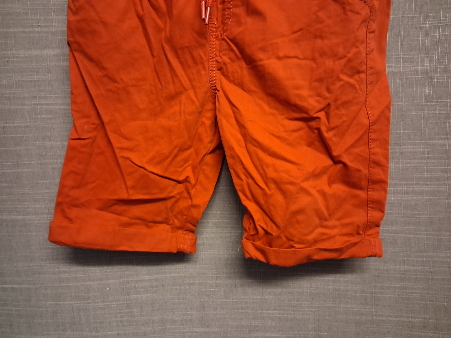 TU Boys Red Orange Shorts 100% Cotton Age 5-6 Years