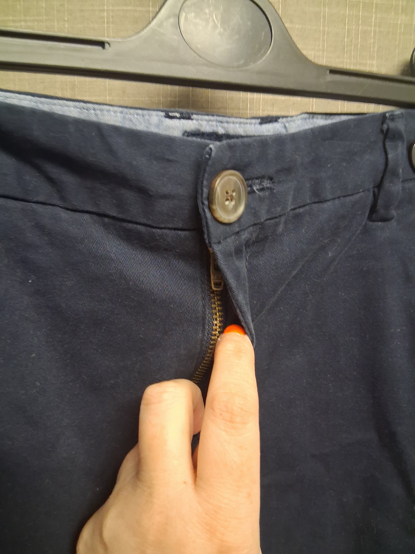 Next Navy Chino Shorts Boys Adjustable Waist Age 16 Years