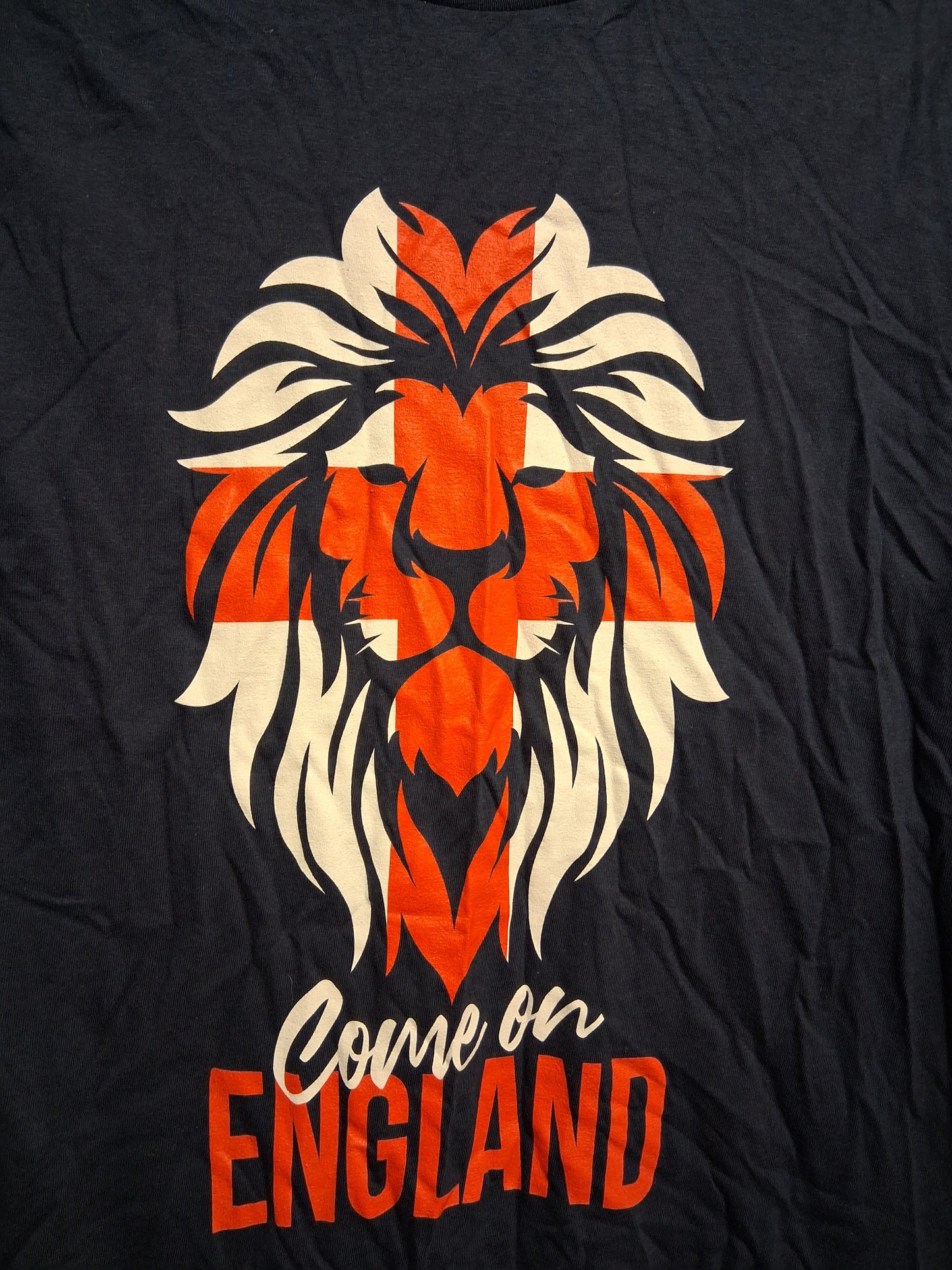 Boys Unbranded "Come on England" Short Sleeve T-Shirt Age 15-16 Years Size M