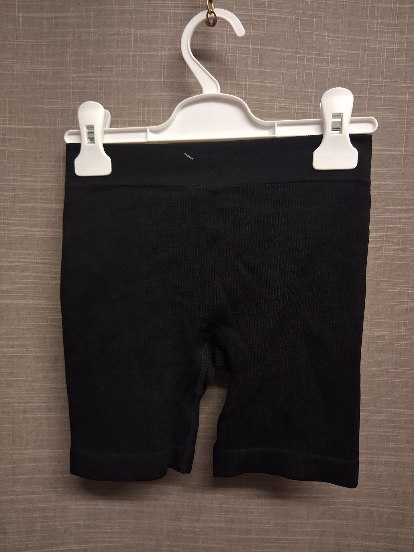F&F Girls Black Ribbed Cycle Shorts Age 7-8 Years New