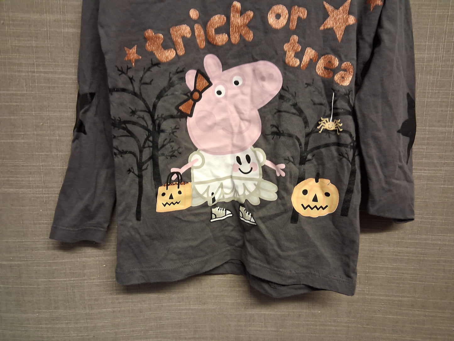 George Girls Halloween Peppa Pig Long Sleeve T-Shirt Age 3-4 Years