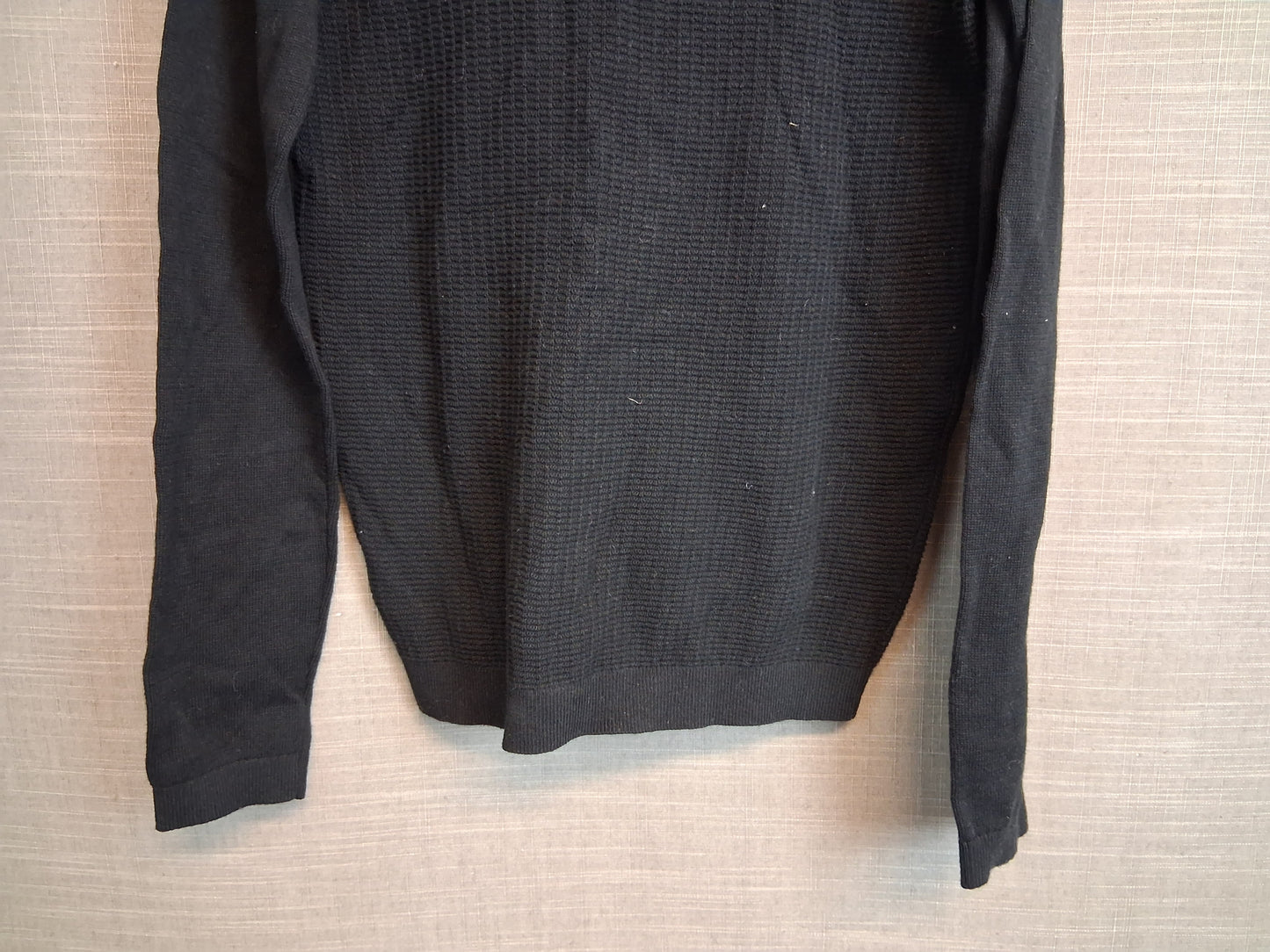Next Boys Black Knitted Long Sleeve Lightweight Sweater Age 10 Years New