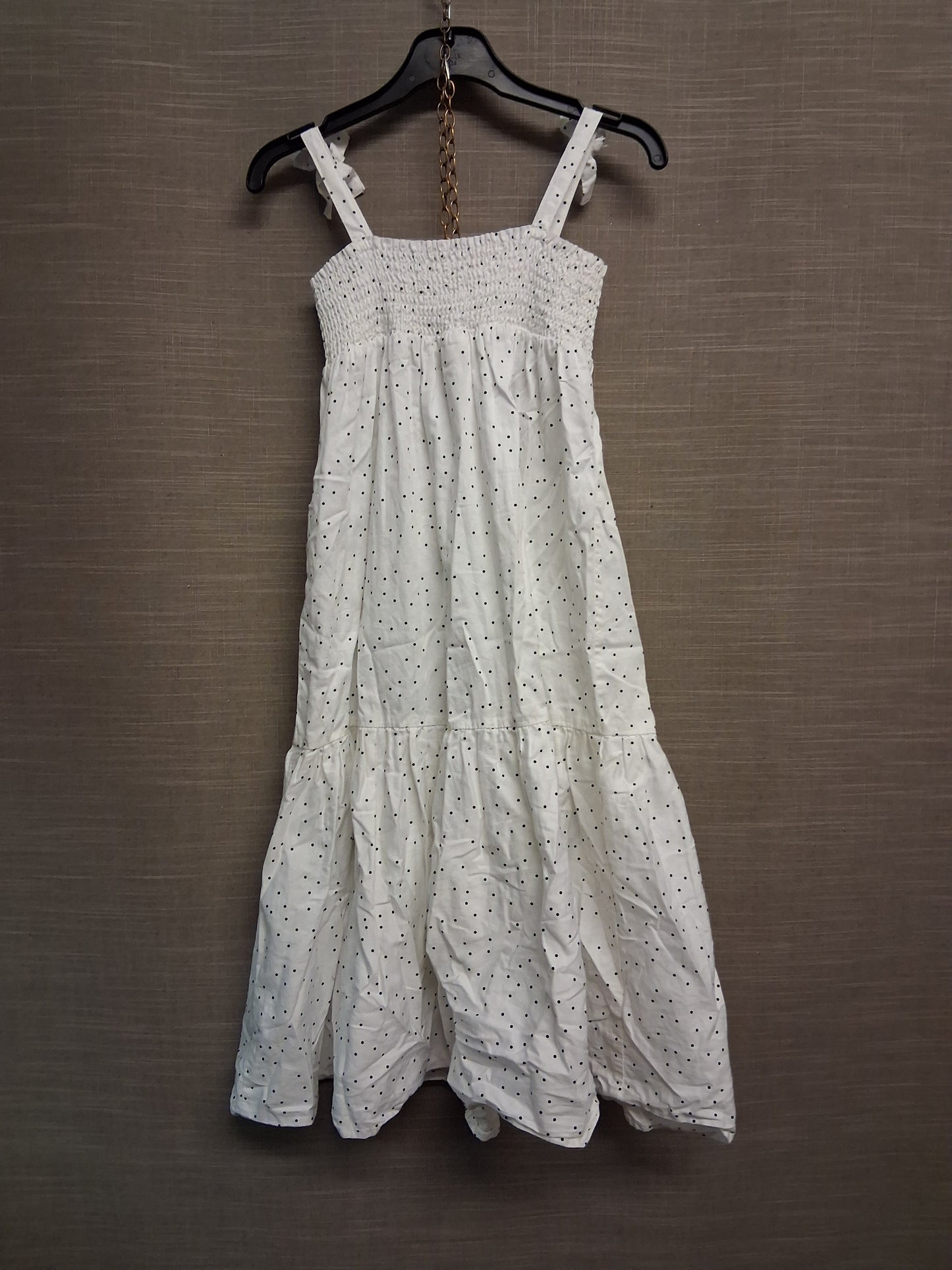 H&M Girls White Polka Dot 100% Cotton Age 6-7 Years