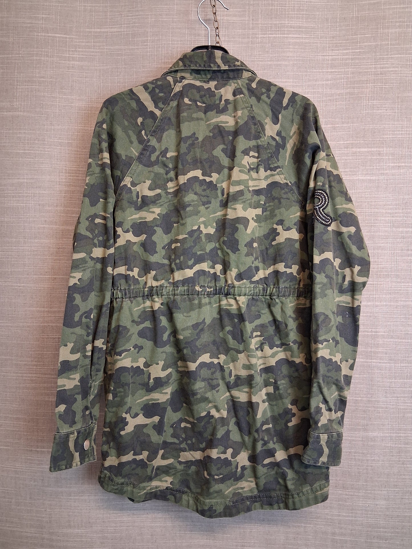 River Island Girls Camouflage Oversize Shirt Green Long Sleeve Age 11-12 Years