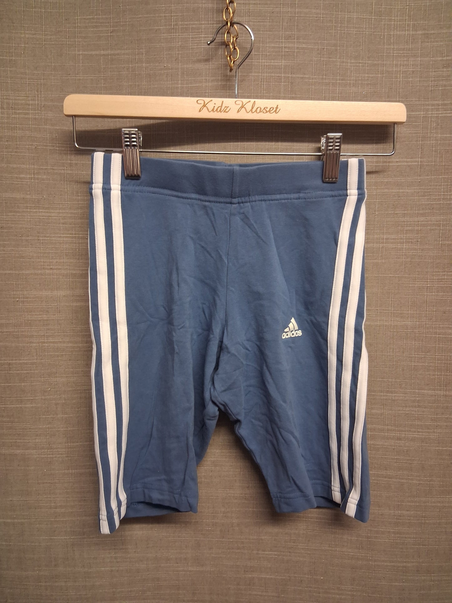 Adidas Blue 3 Stripe Cycle Legging Shorts Size XS Womens Teens