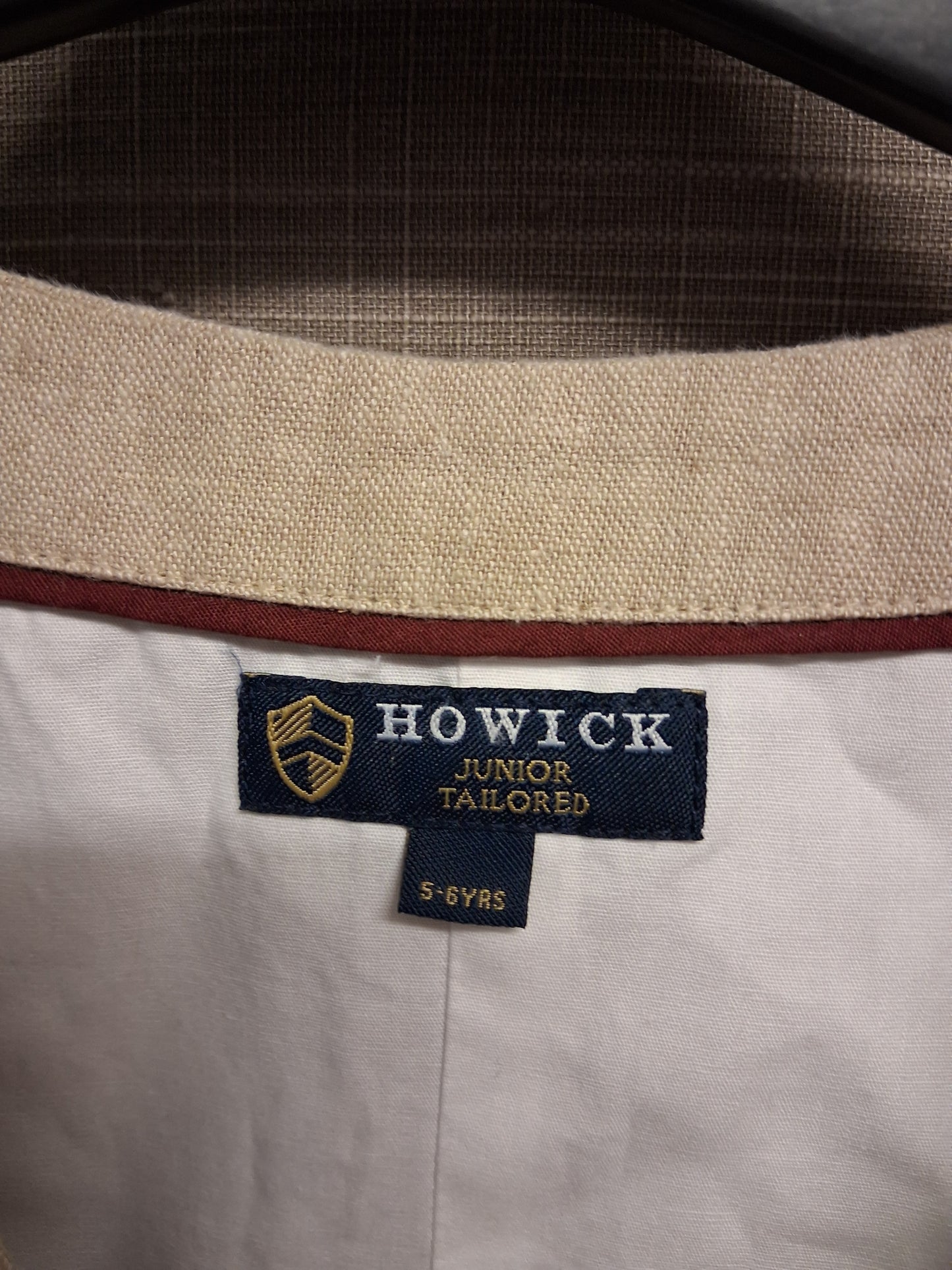 Howick Linen Blend Waistcoat Beige Age 5-6 Years