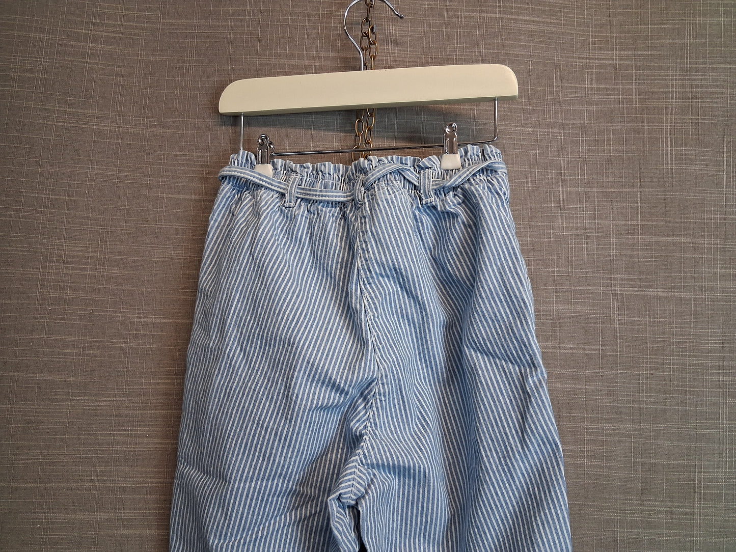 Next Girls Blue White Striped Trousers Age 3-4 Years