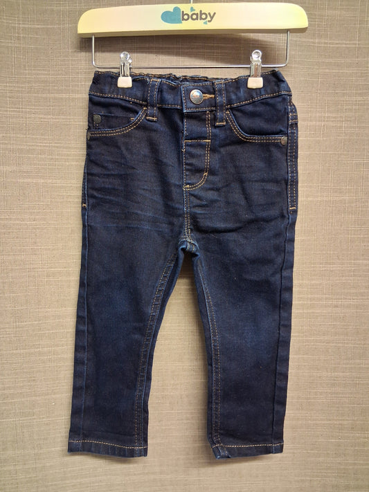 Next Boys Darkwash Denim Jeans Age 9-12 Months