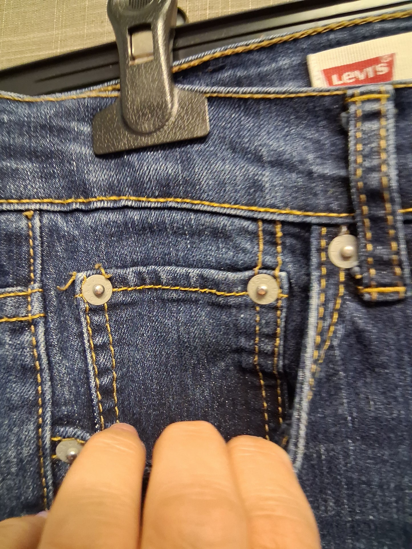 Levis 511 Slim Leg Boys Jeans Darkwash Adjustable Waist Age 12 Years