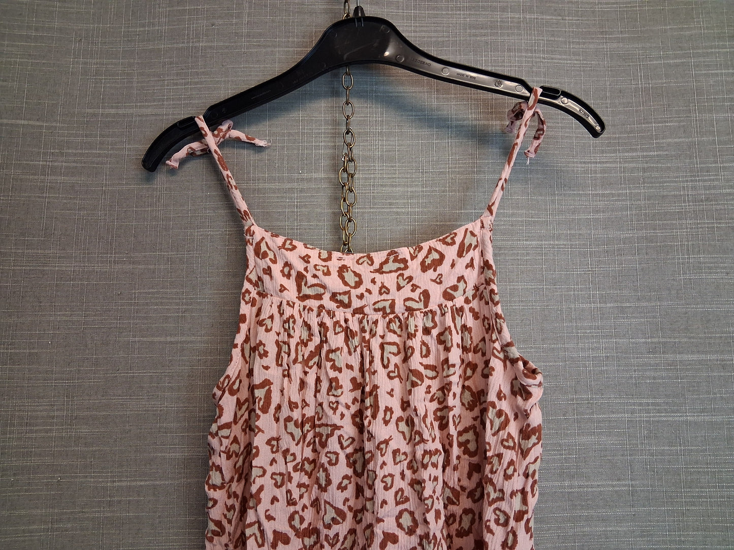 Primark Girls Pink Leopard Print Strappy Sundress Age 7-8 Years