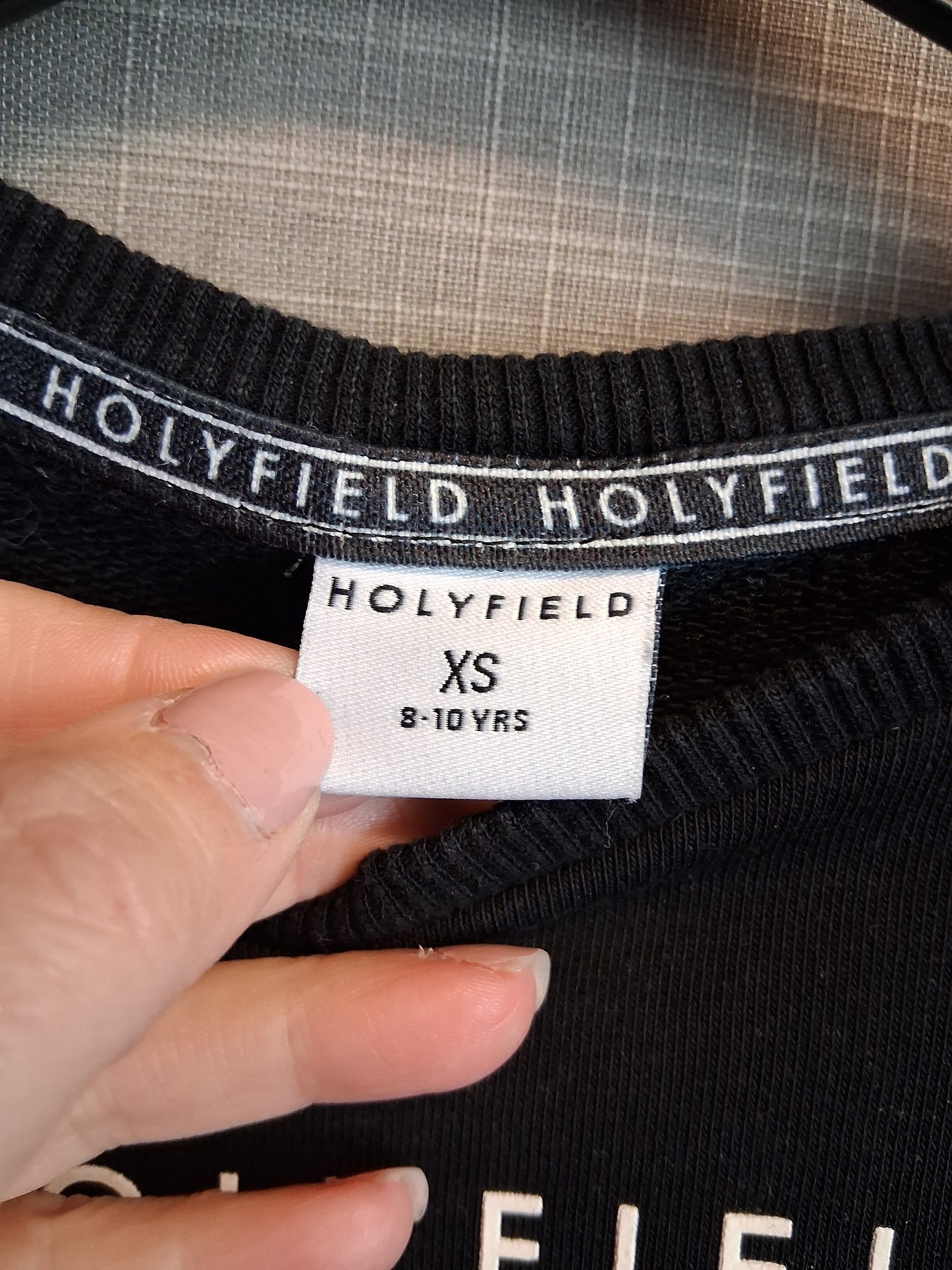 Holyfield Cropped Sweater Black Camoflague Age 8-10 Years
