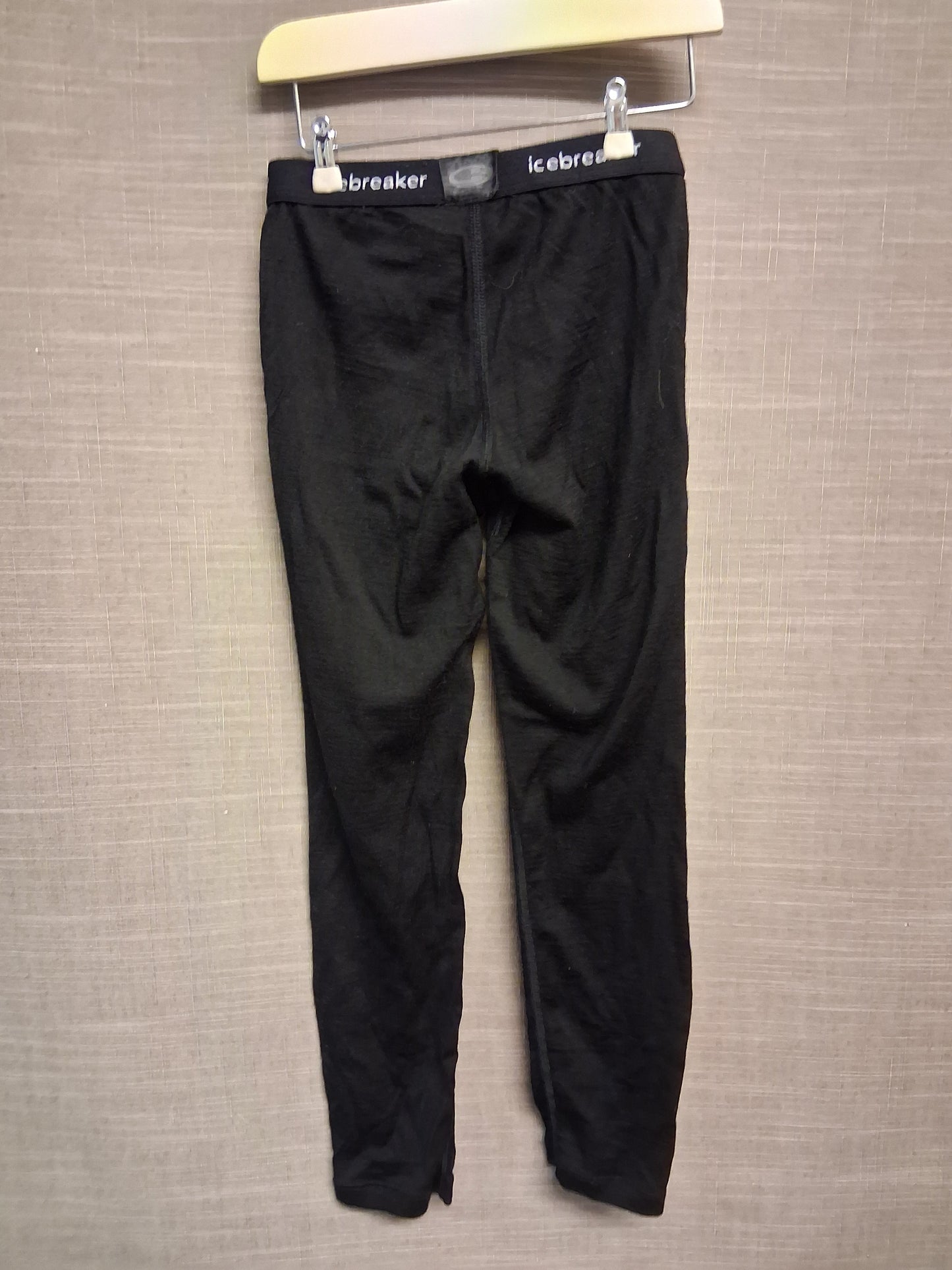 Icebreaker Merino 200 Leggings Girls 100% Merino Wool Elastic Waist Age 6 Years Black