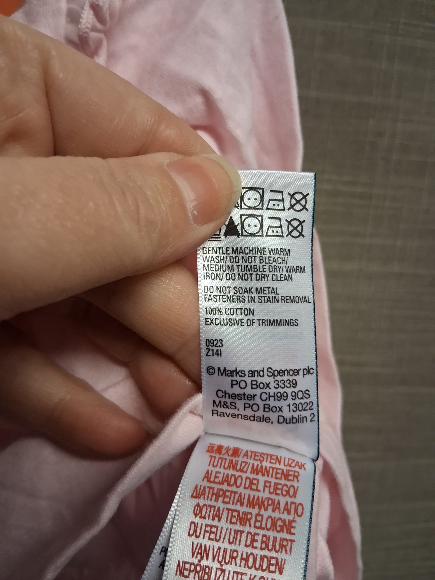 Marks and Spencer Pink Long Sleeve Jersey T-Shirt Age 9-12 Months New