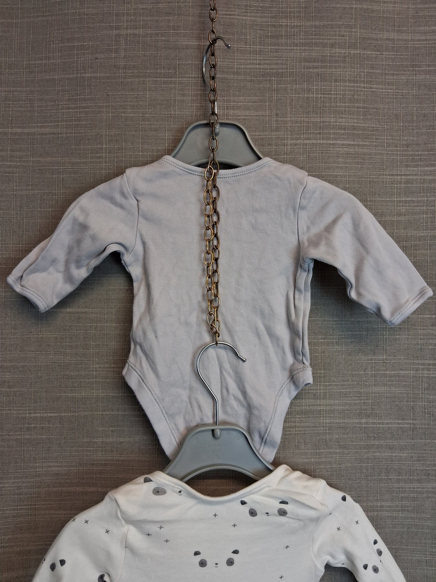George Boys Long Sleeve Bodysuits X2 Age Tiny Baby