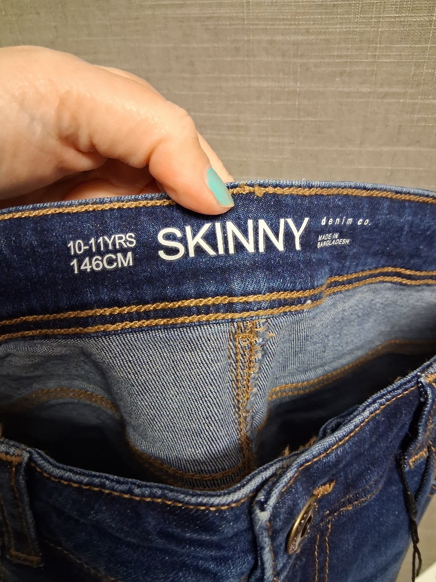 Primark Boys Blue Denim Skinny Short Age 10-11 Years New