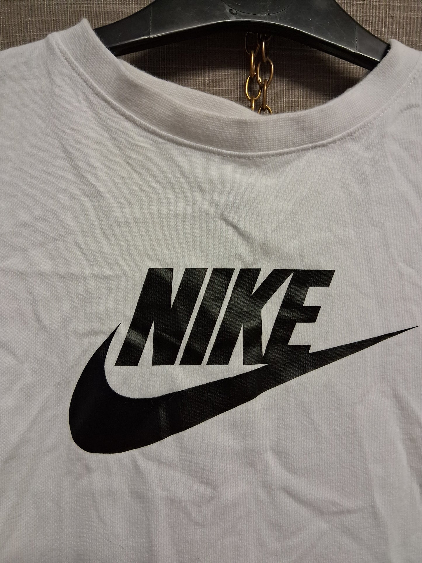 Nike Girls White Spellout Short Sleeve T-Shirt Age 11-12 Years