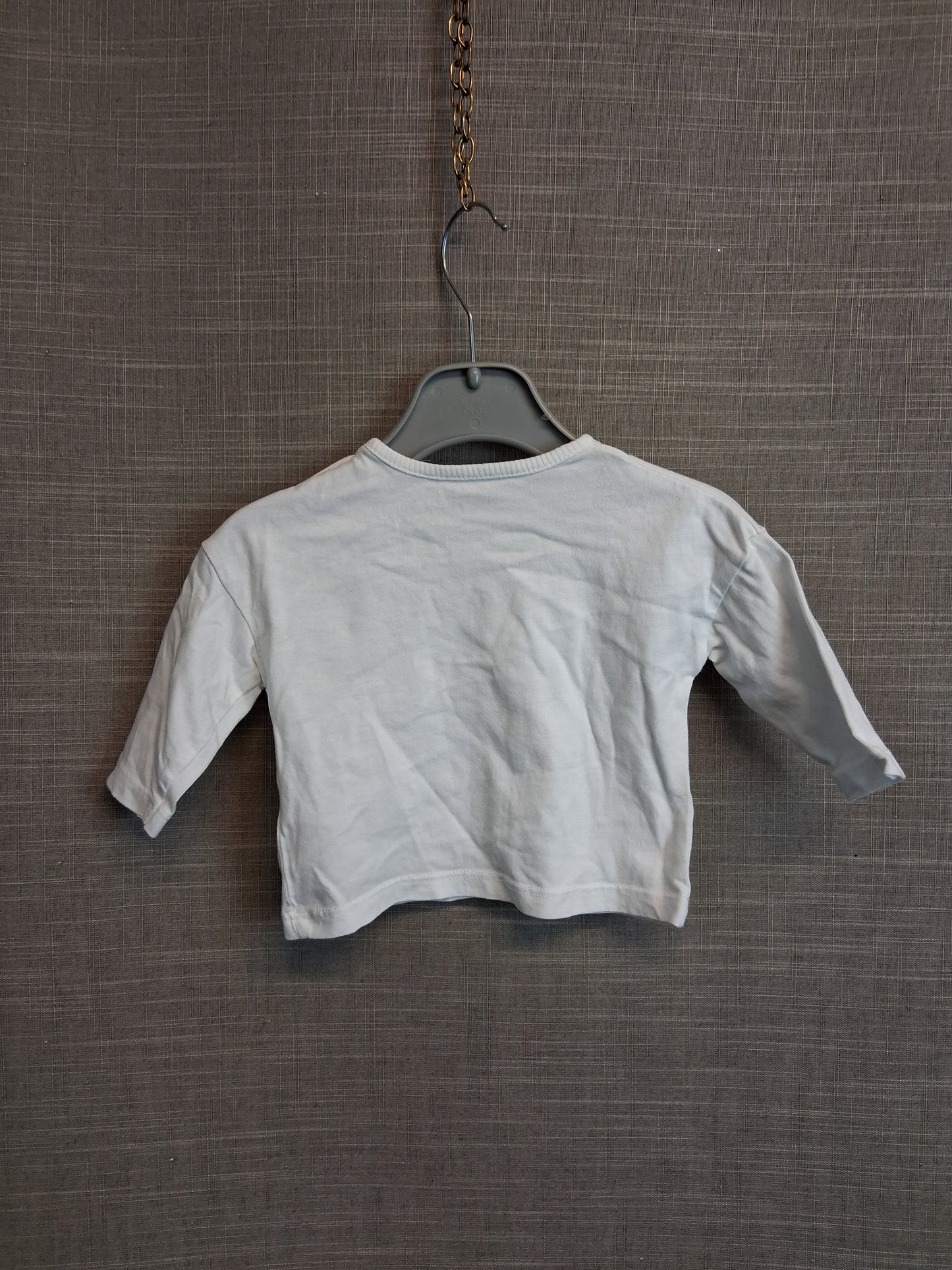 Disney Mickey Mouse White Long Sleeve T-Shirt Age 0-3 Months