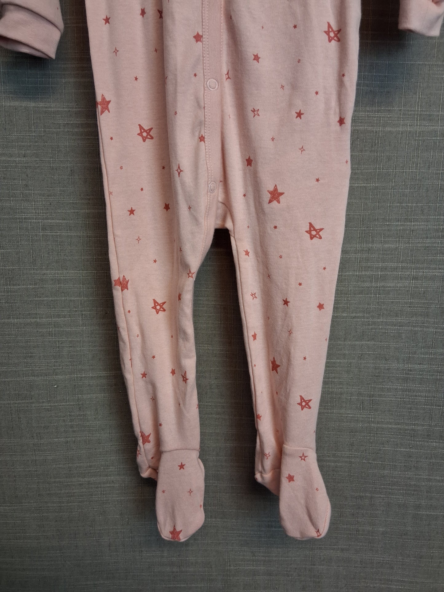 Luliput Sleepsuit Pink Star Print Age 6-9 Months