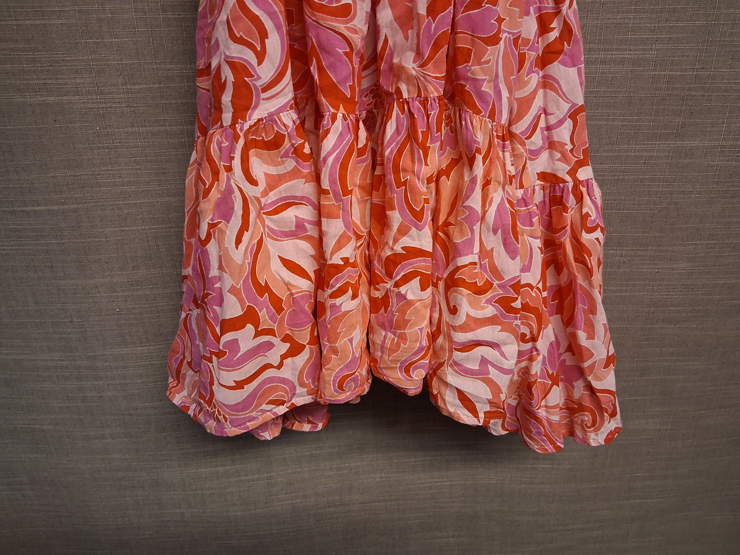 Next Girls Red Floral Sleeveless Oversized Loose Fit Age 5 Years