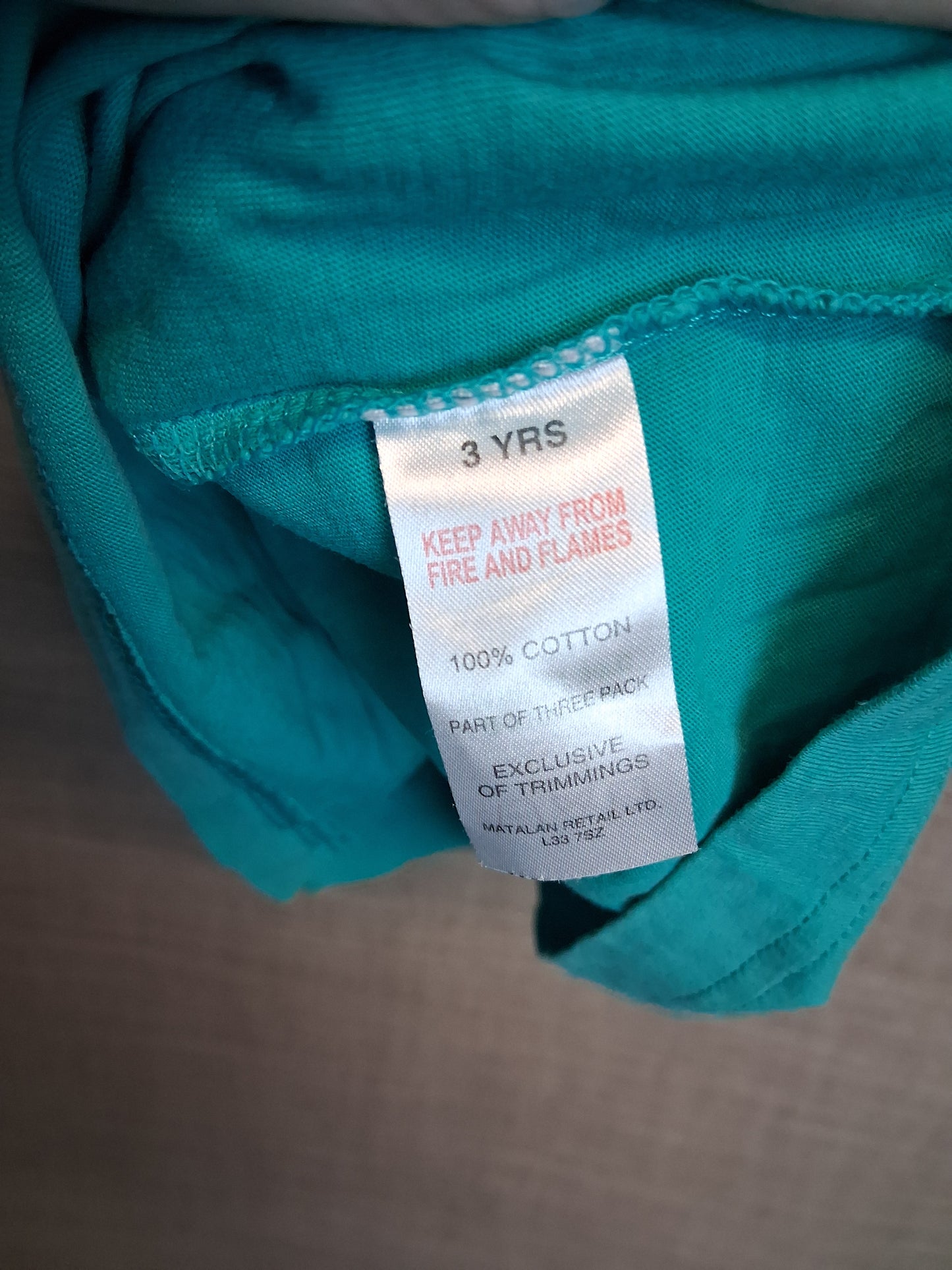 Matalan Boys Green Jersey Vest Top Age 3 Years