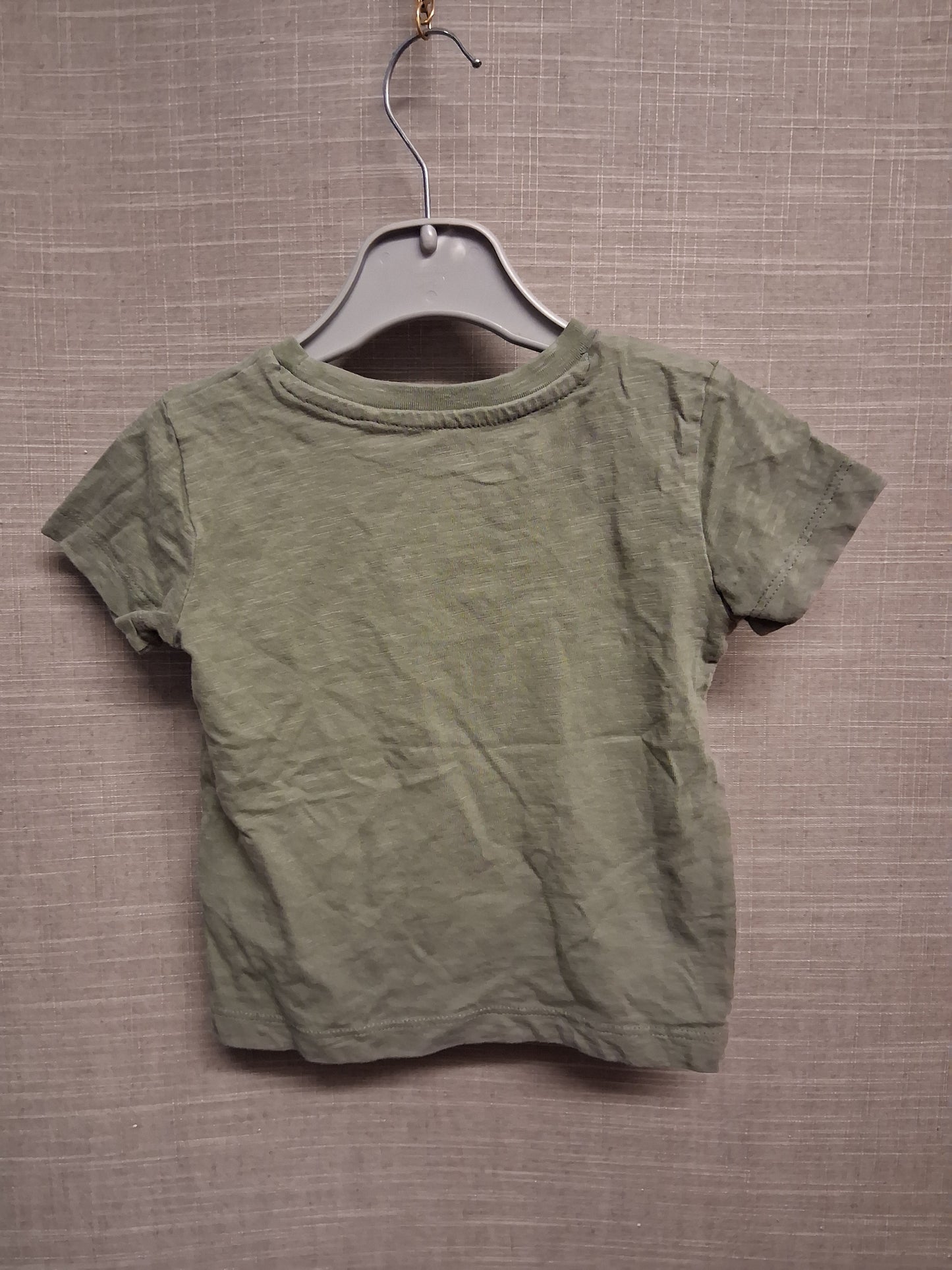Next Boys Khaki Short Sleeve Jersey T-Shirt Age 9-12 Months