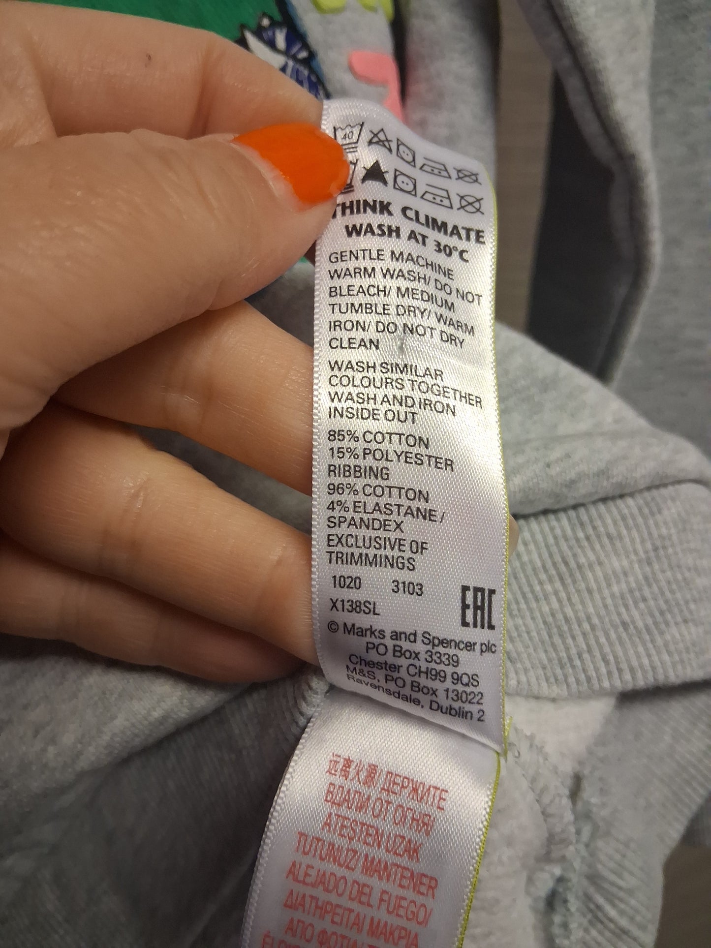 Marks and Spencer Sweater Grey Planet Graphic Boys Age 6-7 Years