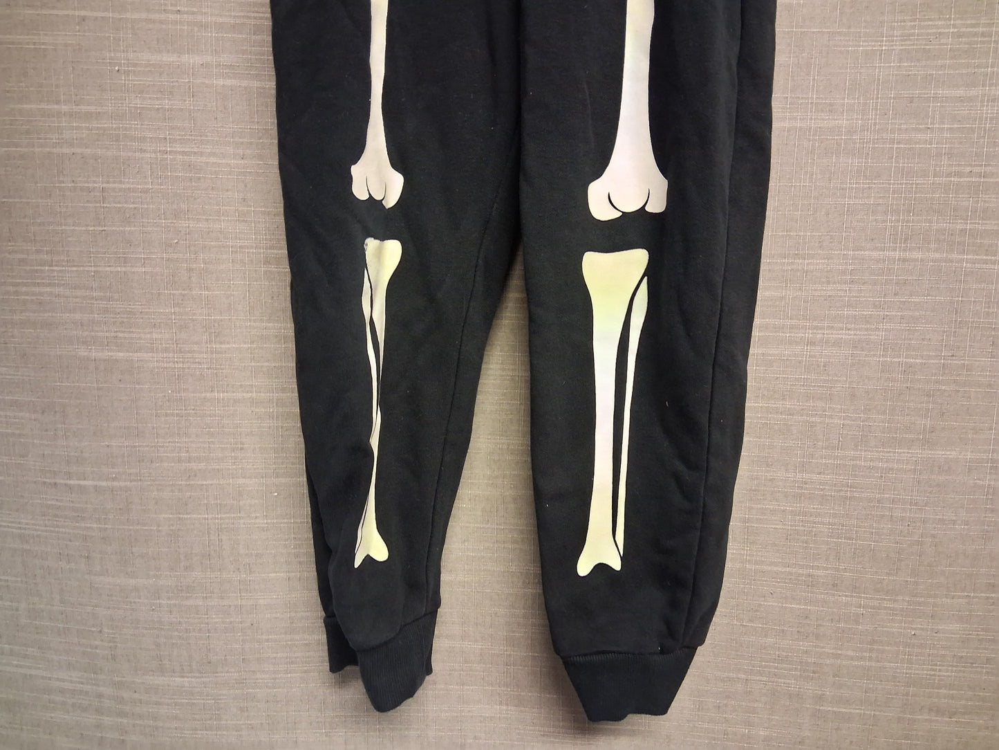 F&F Halloween Black Skeleton Jersey Joggers Age 6-7 Years
