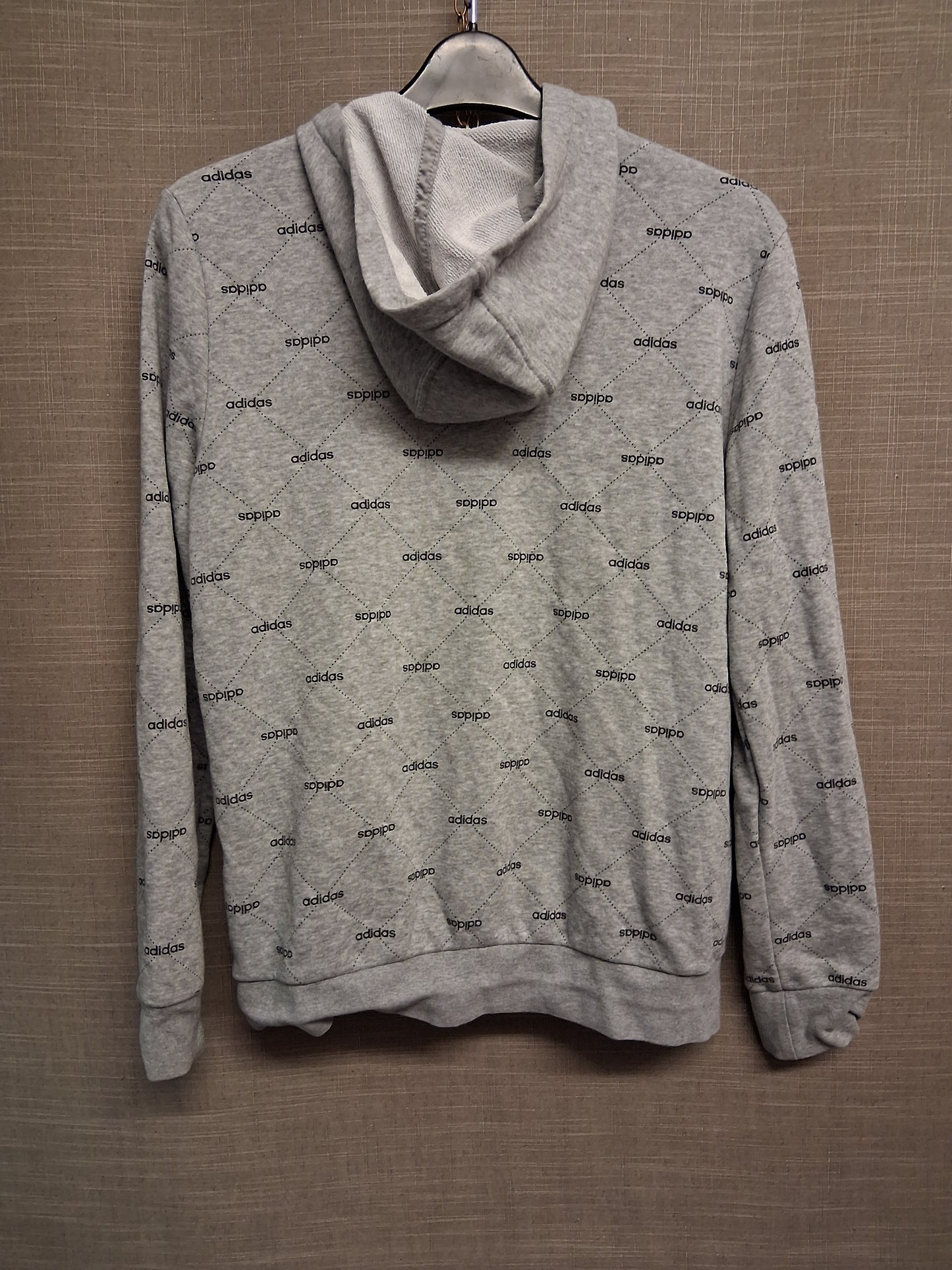 Adidas Boys Grey Full Zip Hoodie Age 13-14 Years