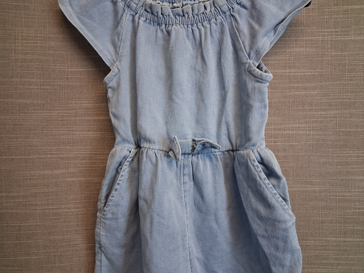 Nutmeg Girls Denim Playsuit Blue Age 3-4 Years with Pockets