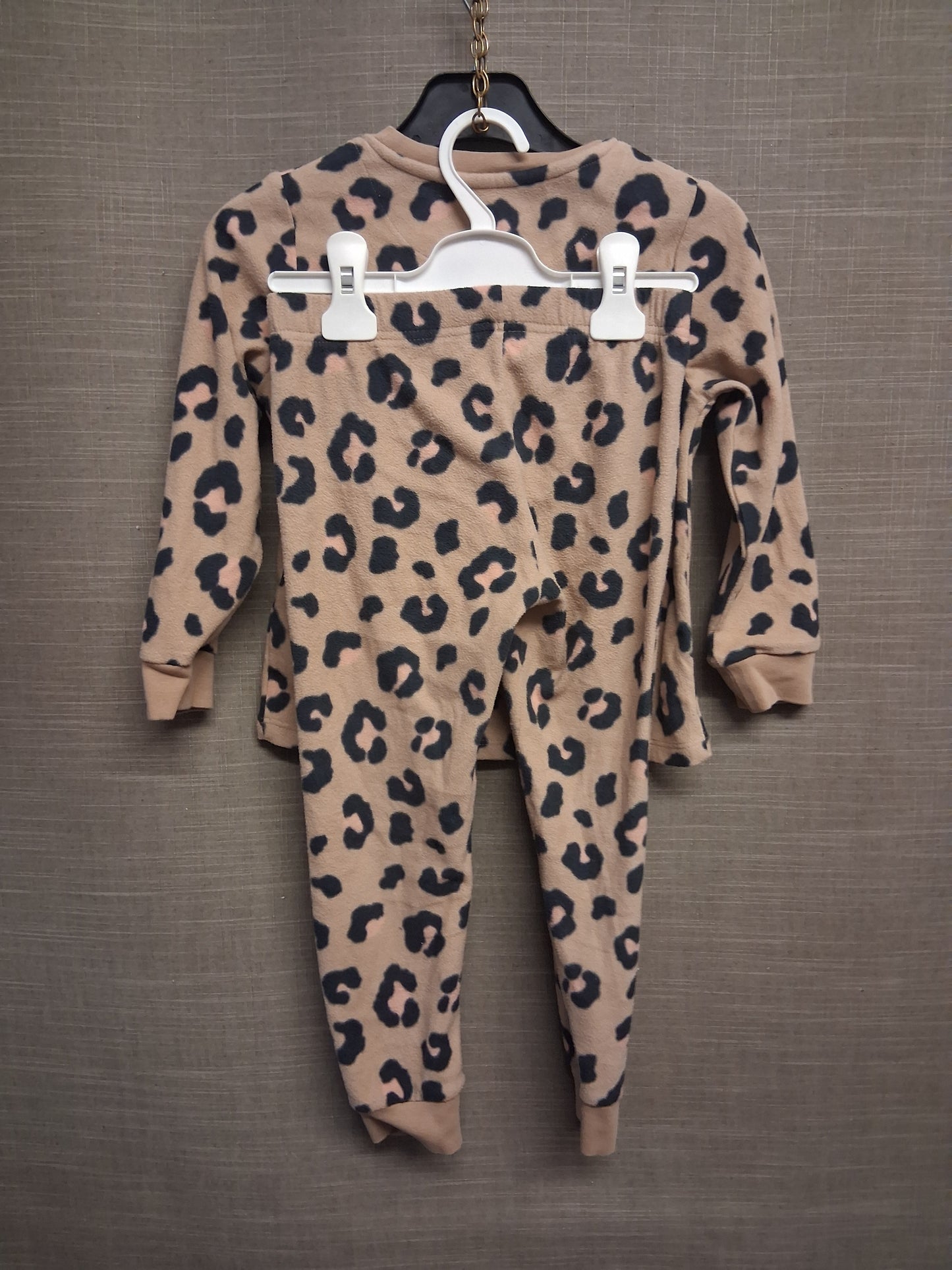 Marks and Spencer Girls Animal Print Plush Piece PJs Pyjamas Set Age 4-5 Years