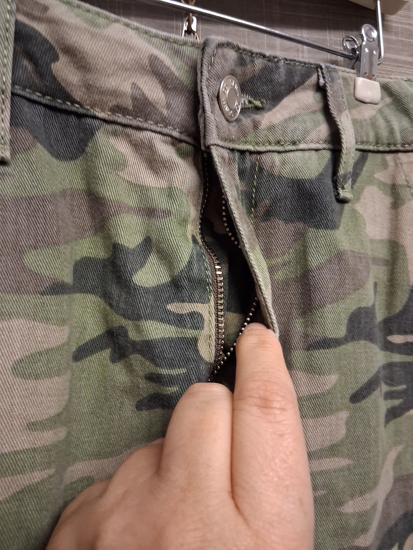 Primark Girls Camouflage Cargo Trousers Age 11-12 Years Green Mix