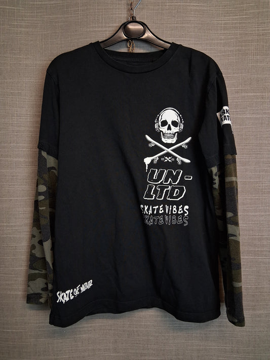 Next Boys Black Camouflage Long Sleeve Jersey T-Shirt Age 10 Years