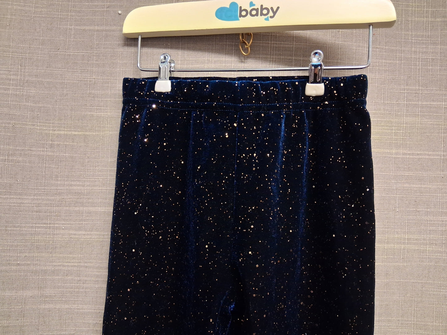 PepCo Girls Velour Navy Blue Glitter Leggings Age 6-7 Years New