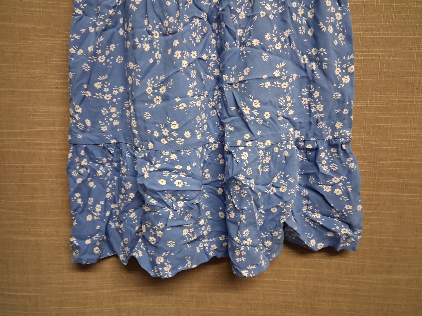 Primark Girls Blue Floral Dress Short Sleeve Age 8-9 Years