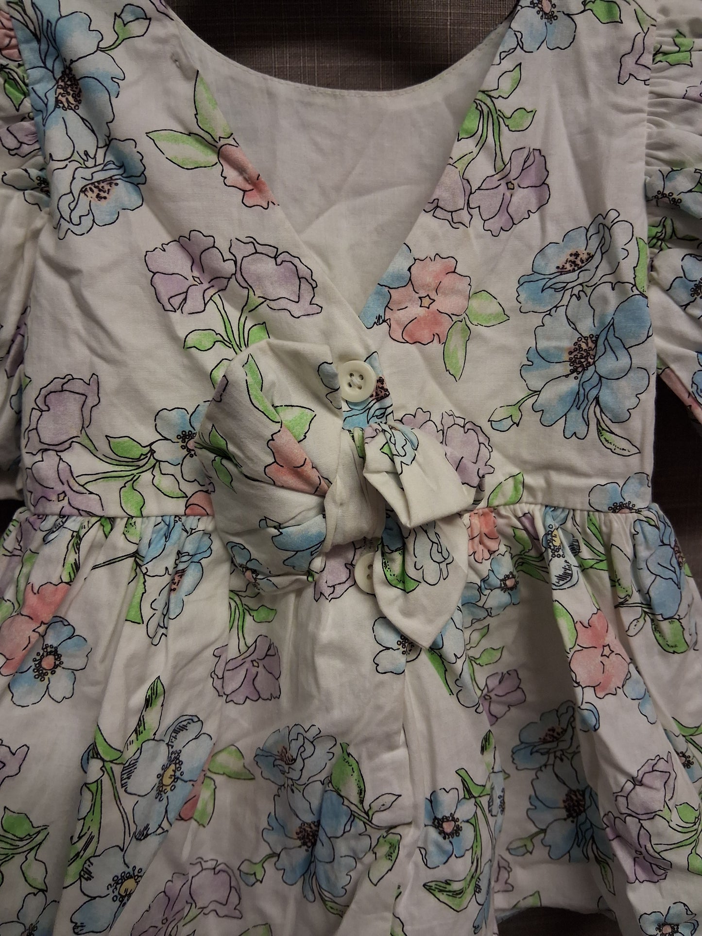Primark Girls Floral Party Dress Multicolour Age 0-3 Months 100% Cotton