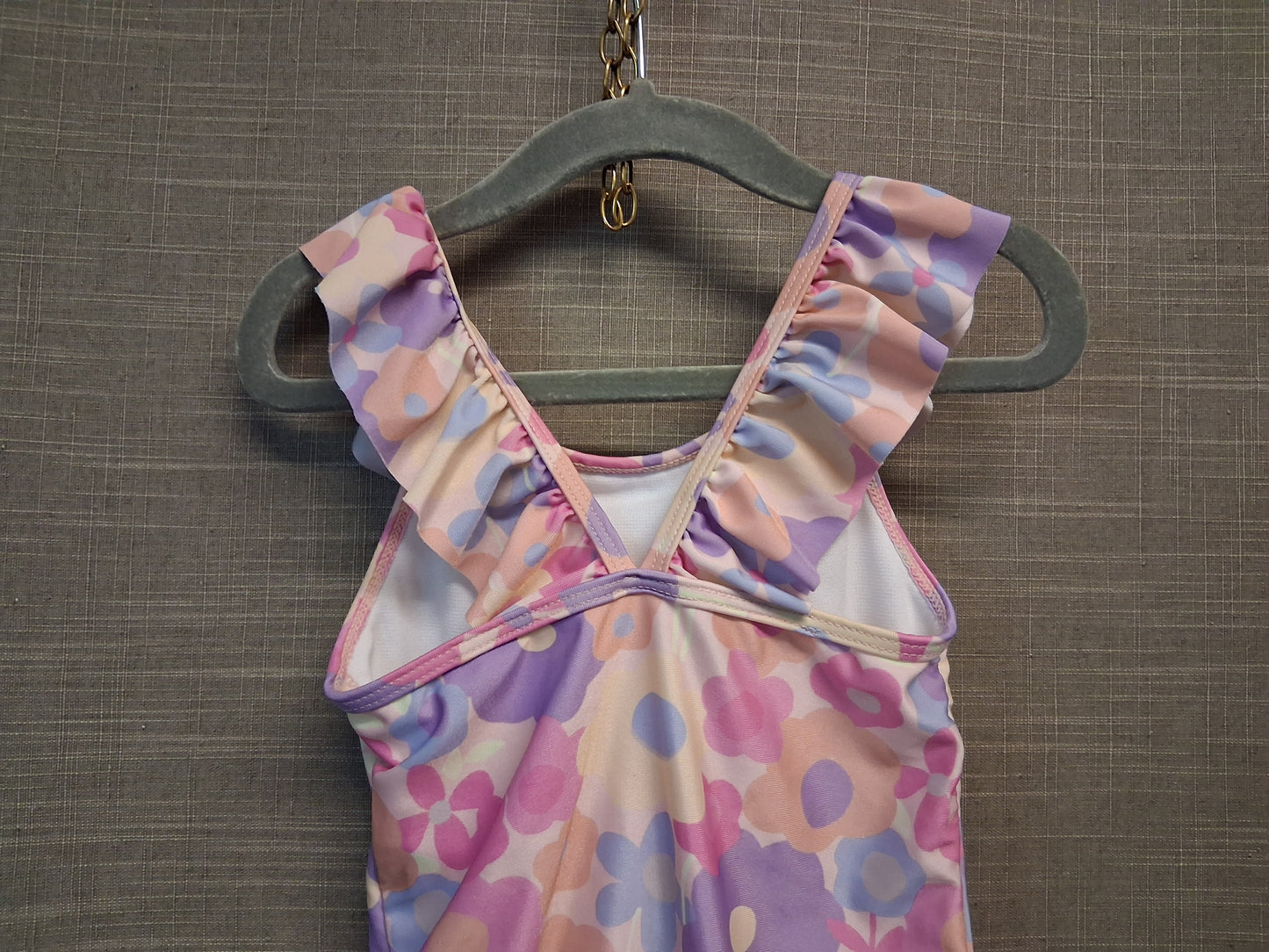 Primark Girls Pink Floral One Piece Swimsuit Age 3-4 Years
