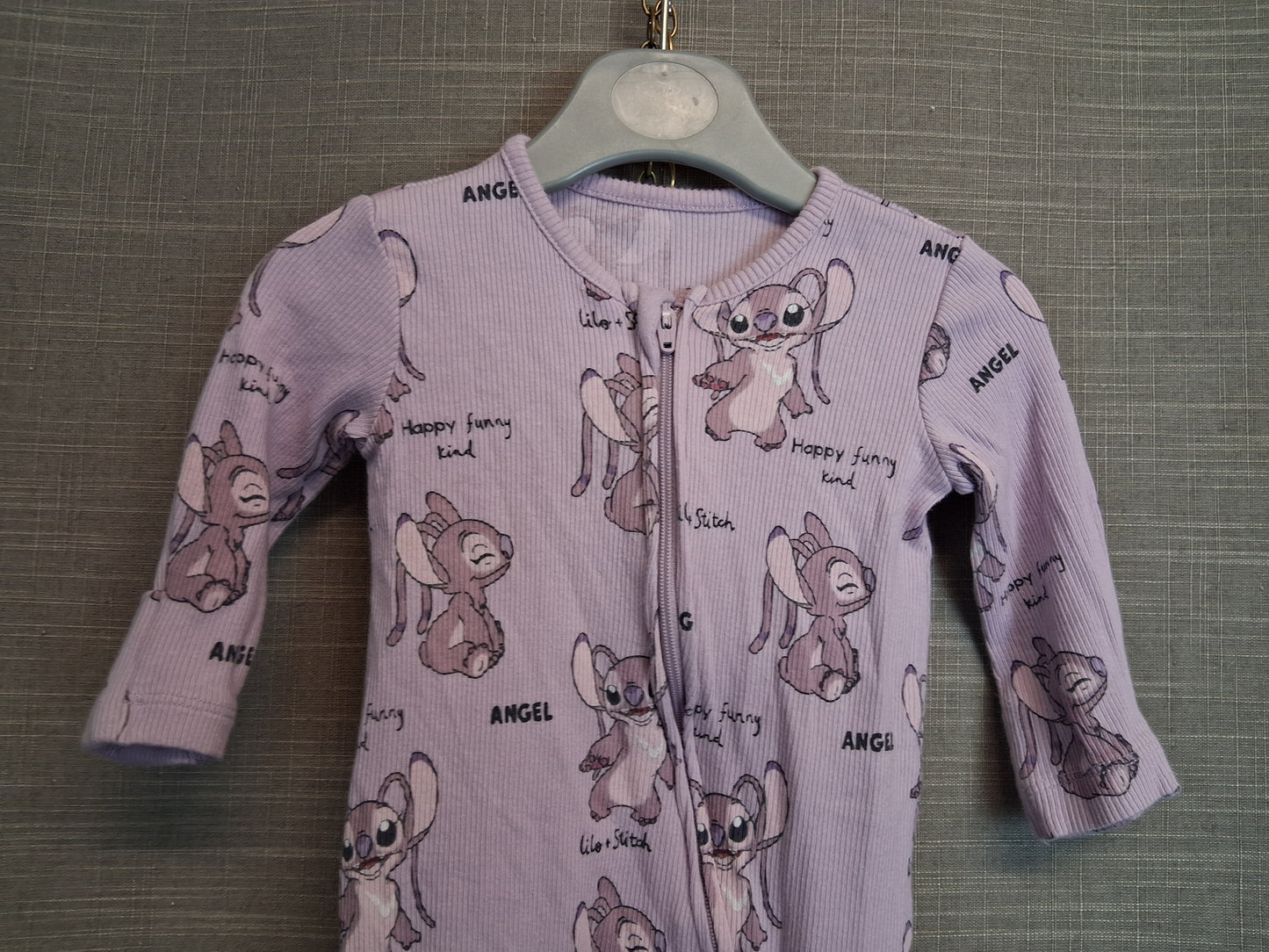 Disney Stitch Lilac Sleepsuit Age Tiny Baby