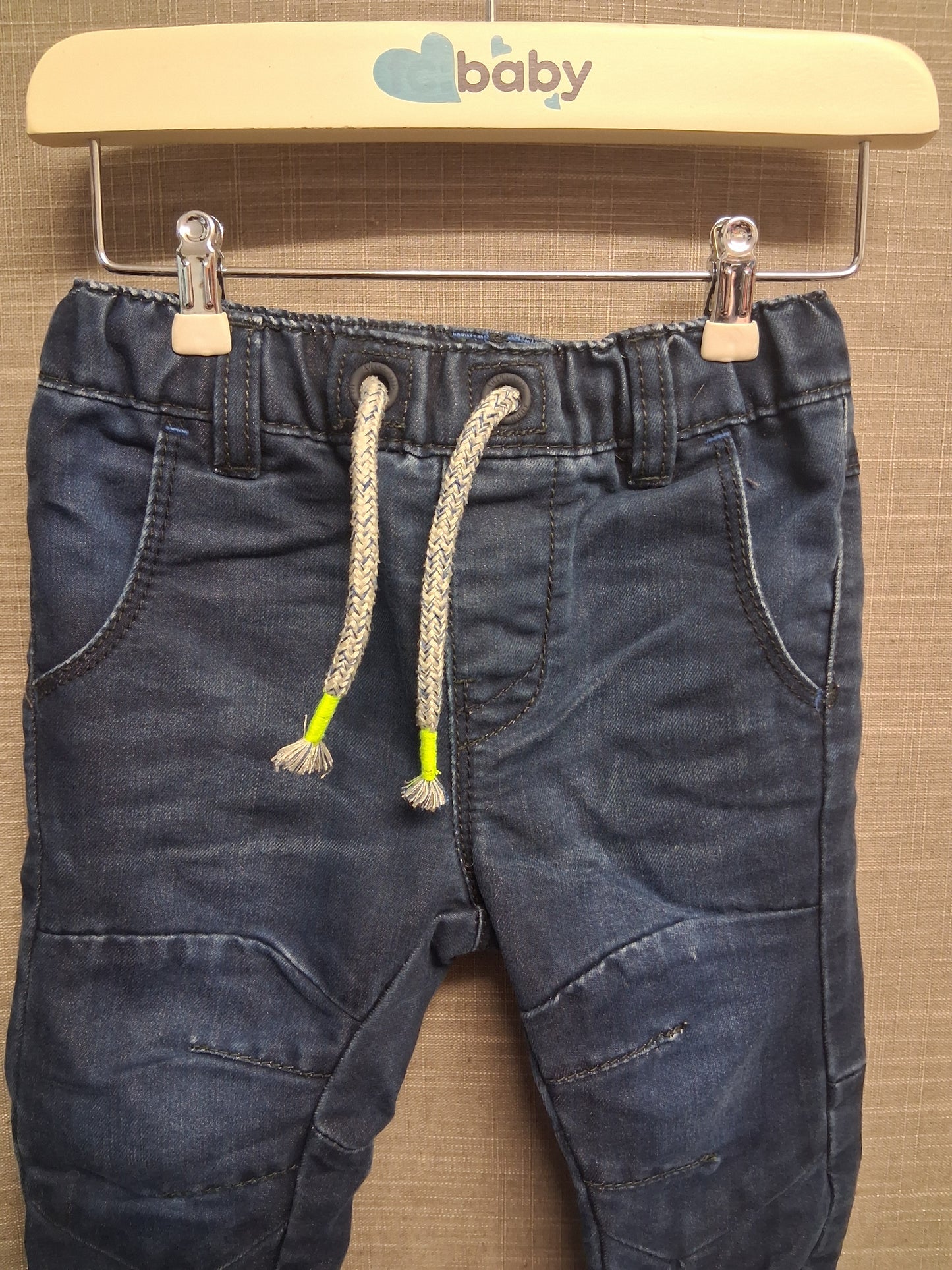Next Boys Denim Jeans Dark Blue Age 6-9 Months