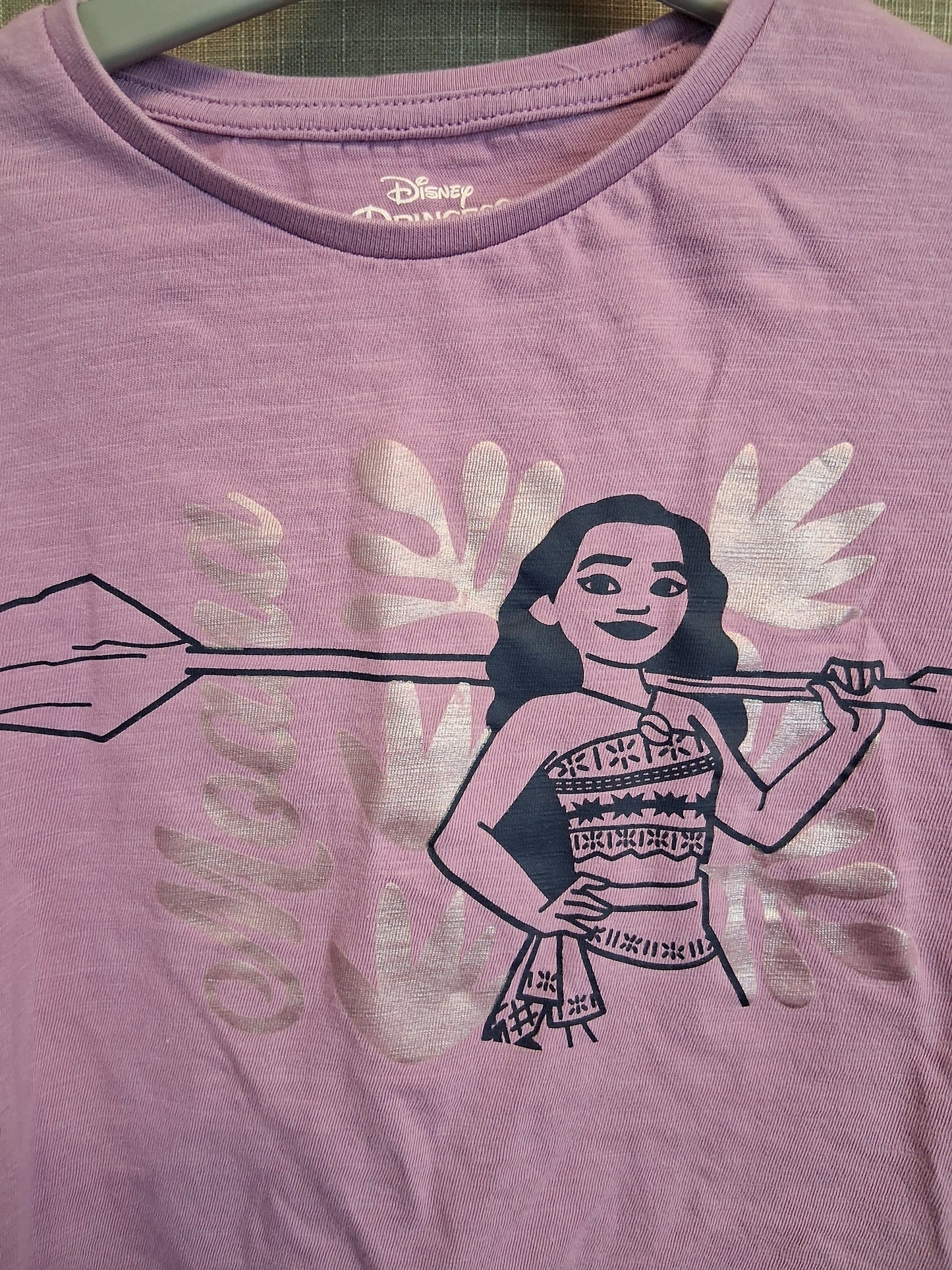 Marks & Spencer Girls Moana Long Sleeve T-Shirt Purple Age 5-6 Years