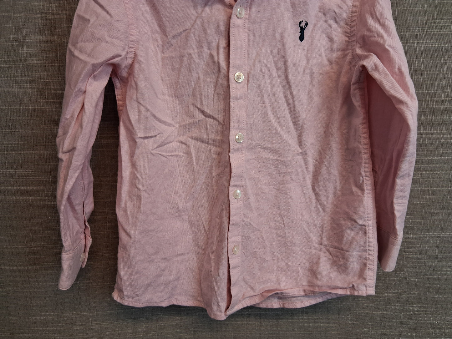 Next Boys Pink Salmon Shirt Long Sleeve Age 3-4 Years
