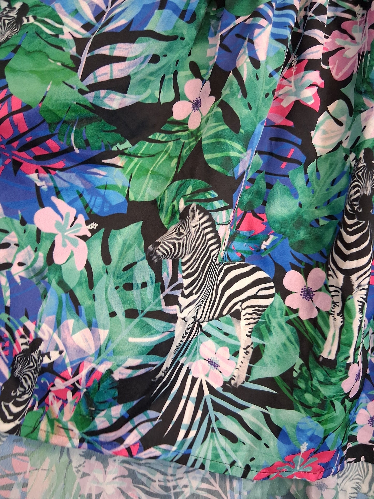 Blue Zoo Girls Tropical Print Cold Shoulder Hi Lo Dress Age 8 Years New