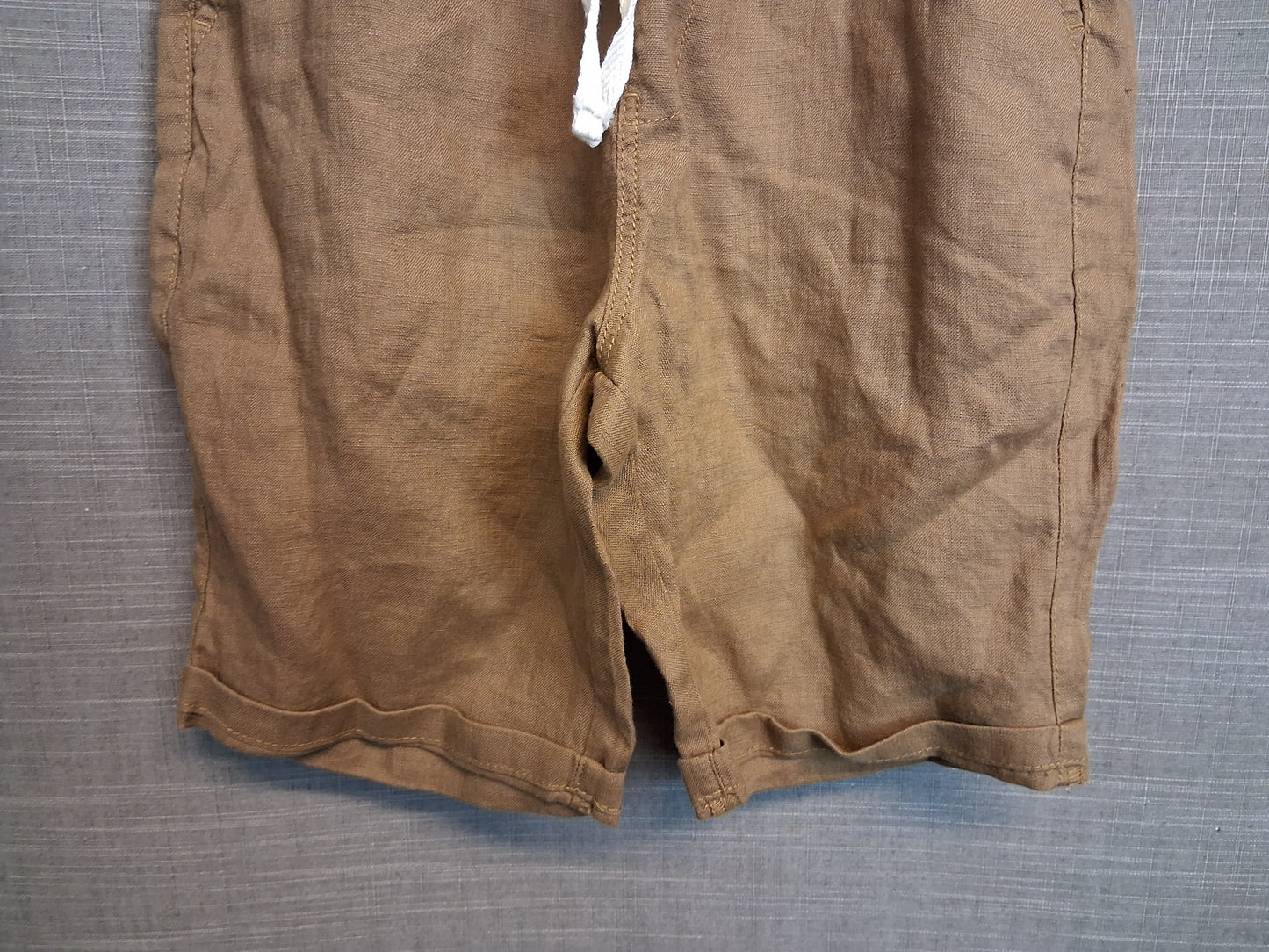 Next Boys 100% Linen Brown Shorts Age 11 Years