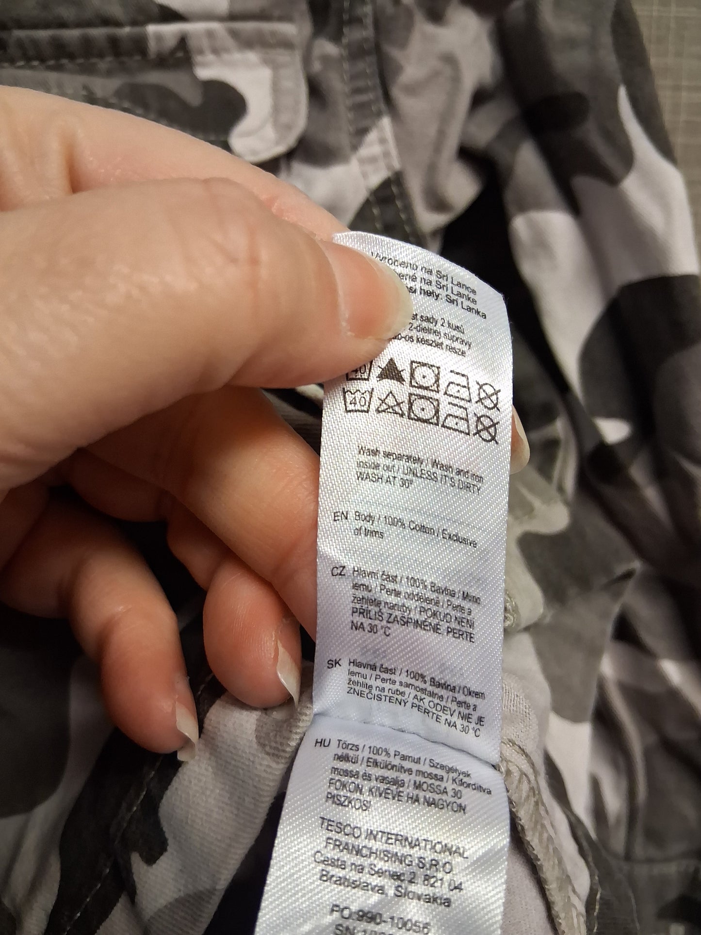 F&F Boys Camoflague Denim Style Shirt Grey Tones Age 5-6 Years