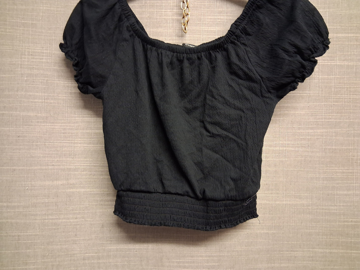 George Girls Black Off the Shoulder Top Age 7-8 Years