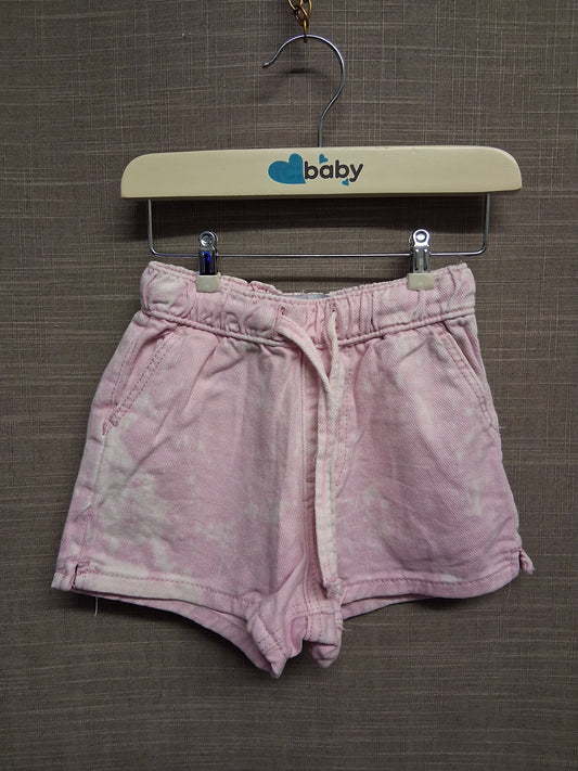 Primark Tie Waist Shorts Pink Denim Shorts Age 18-24 Months