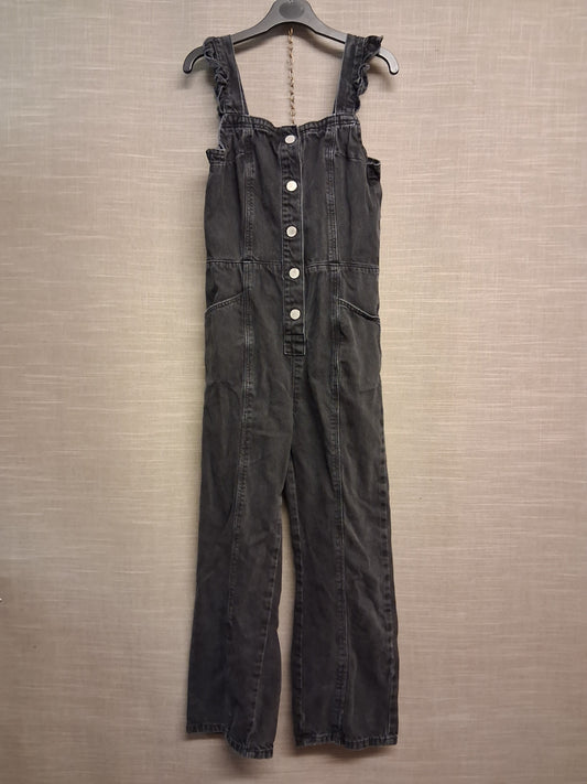 Next Girls Black Denim Dungarees Age 11 Years
