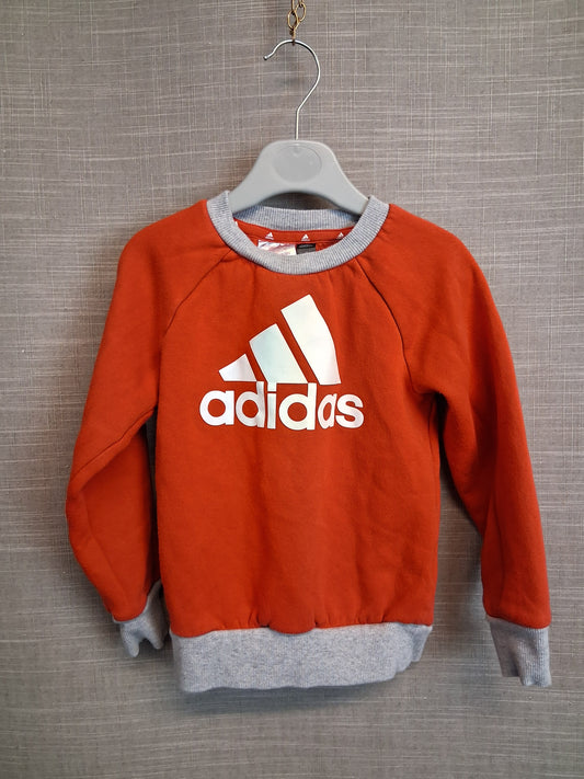 Adidas Boys Sweater Red Age 4-5 Years Jersey