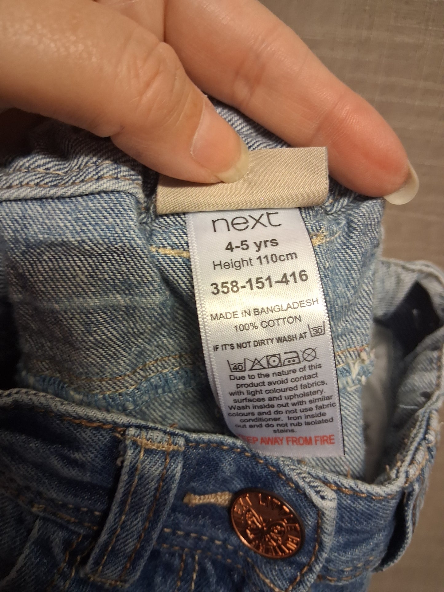Next Girls Denim Skirt Blue Age 4-5 Years