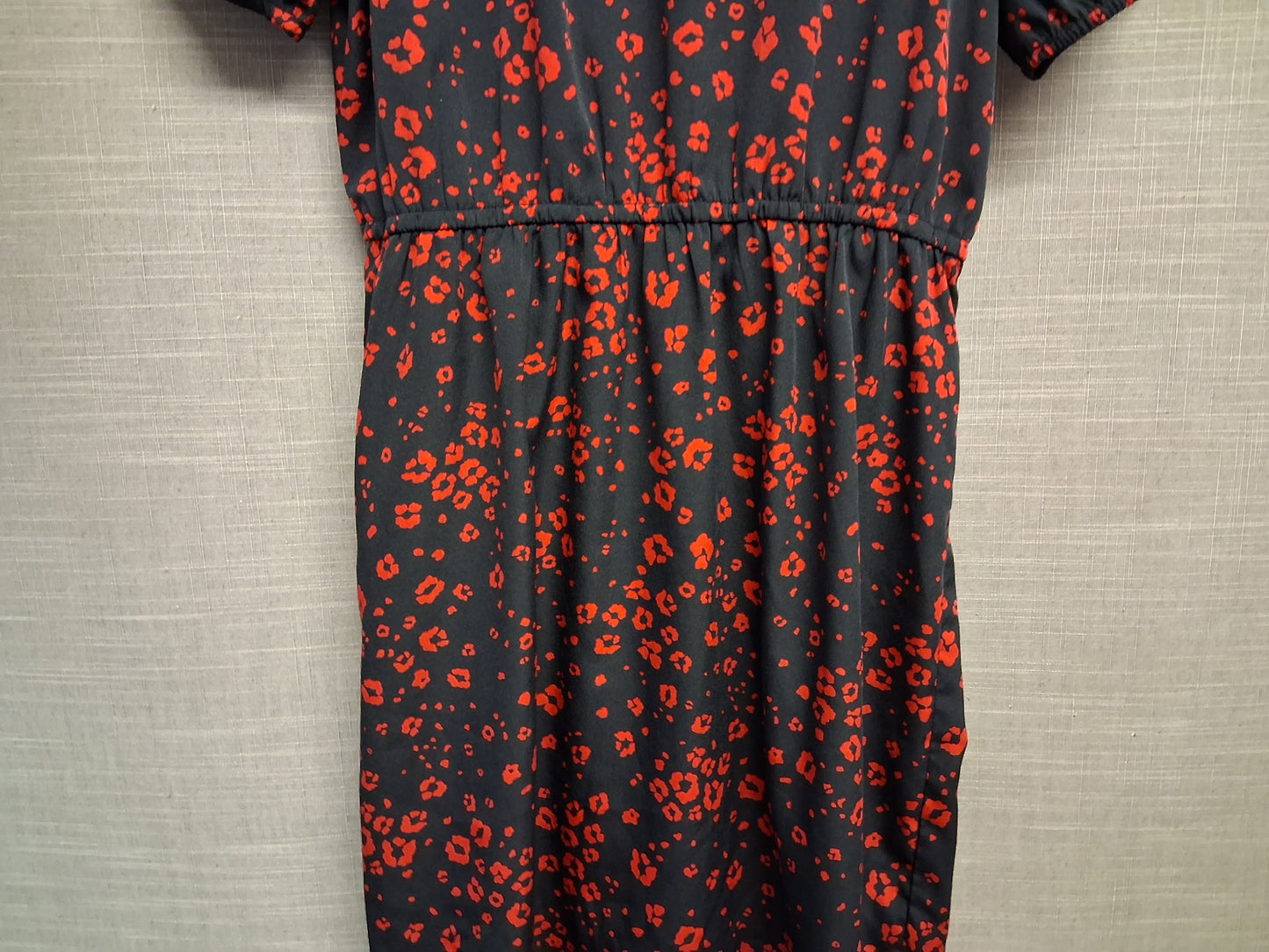 New Look Girls Black Red Animal Print A Line Dress Age 14 Years